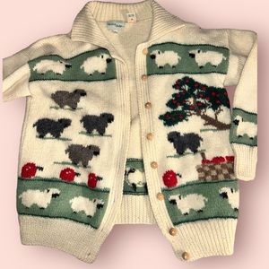 100% Wool Sheep Cardigan